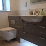 Vanity unit and wall hung toilet